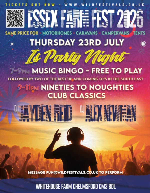 WildFest dj line up at Essex 2026