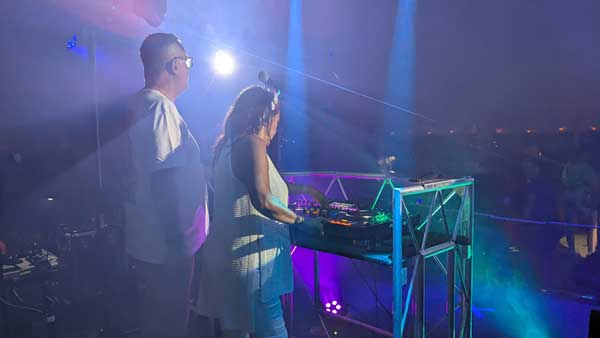 music festival band playing
