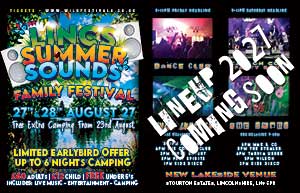 Lincolnshire Summer Sounds 2027 Family Music Festival and lakeside campsite