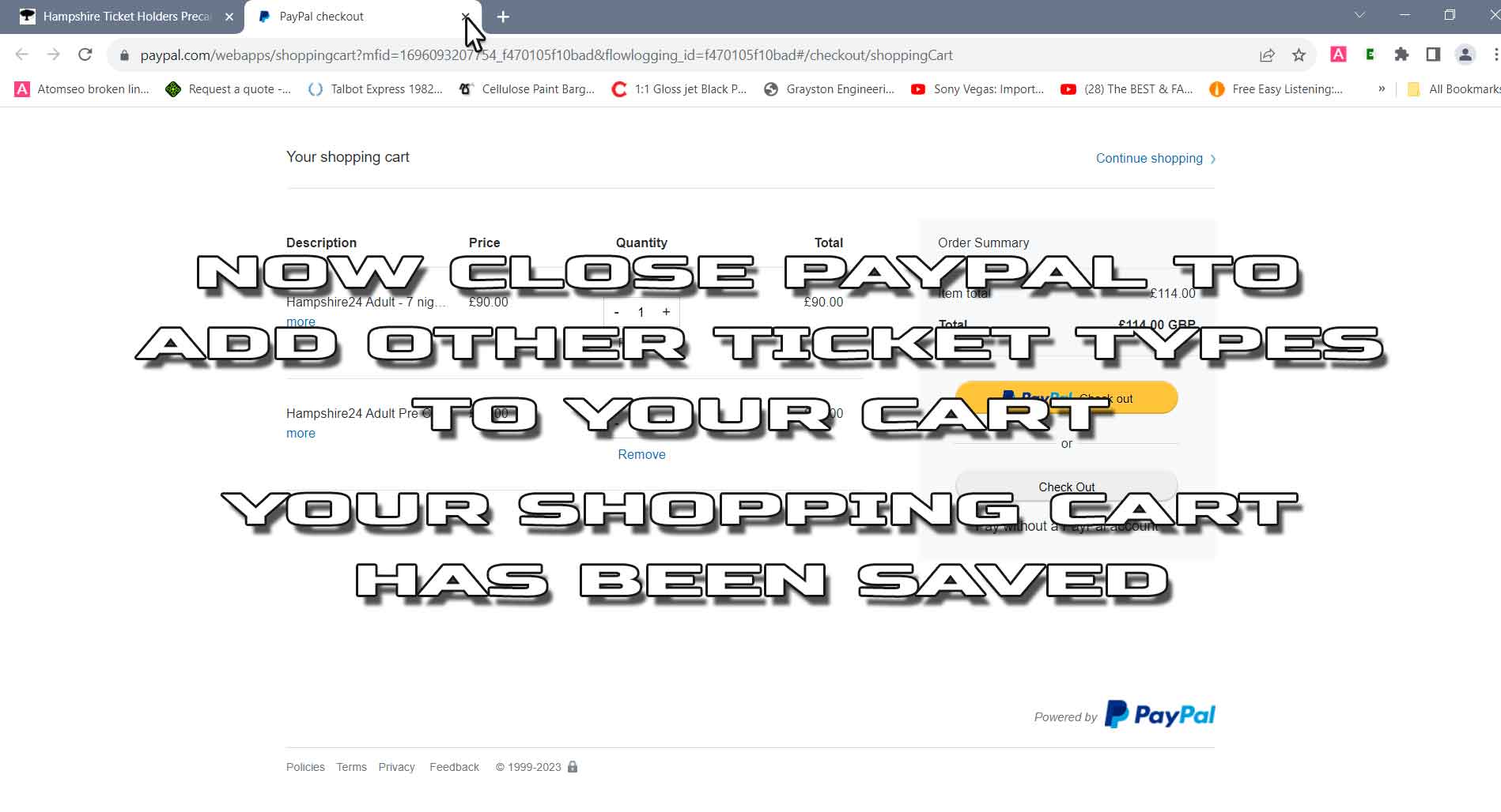 6th step to purchase a Wild Festivals ticket