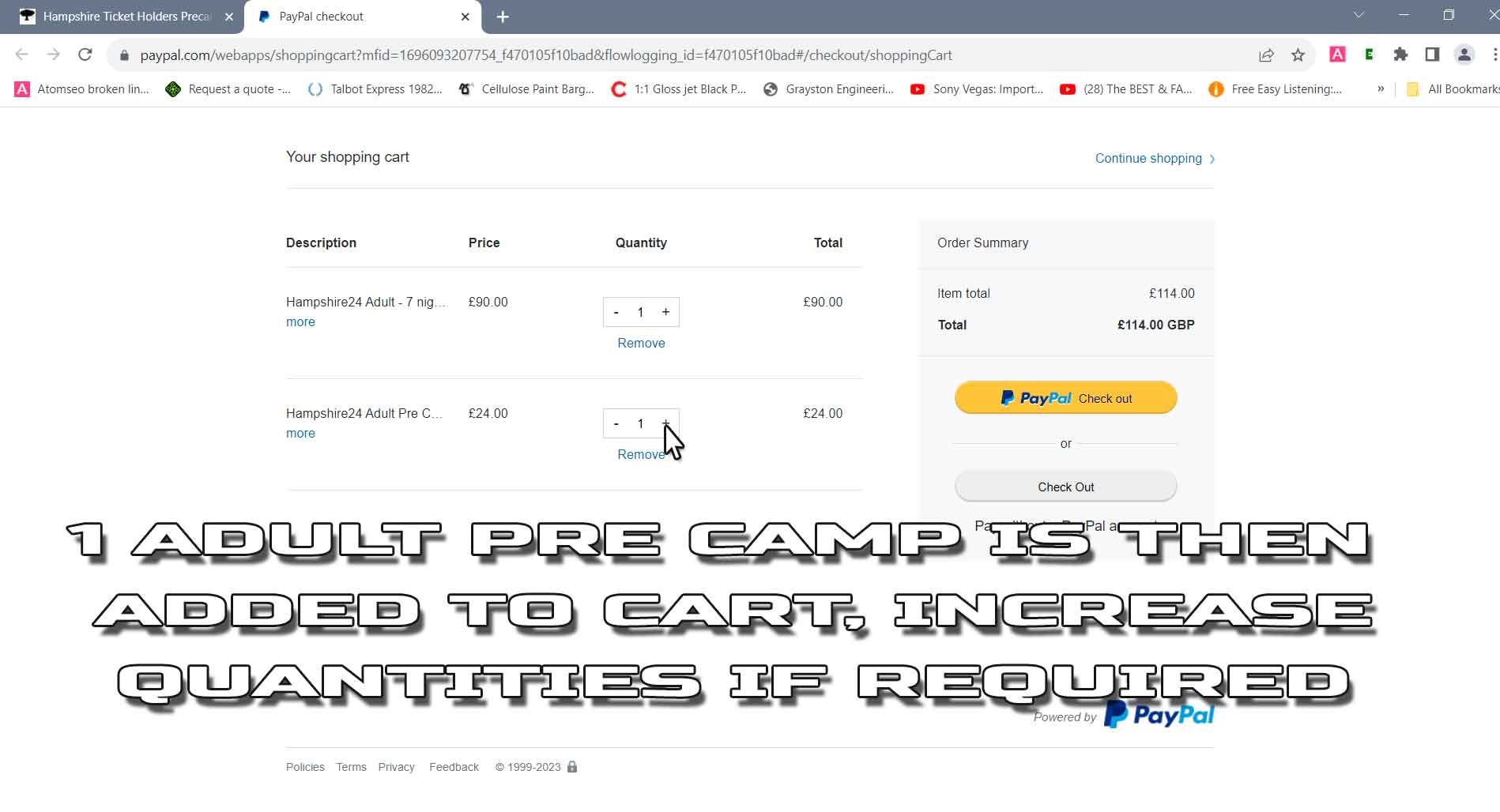 3rd step to purchase a Wild Festivals Precamp